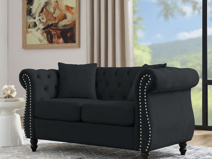 Chesterfield Sofa With Rolled Arms And Nailhead Trim