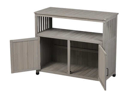 Patio Bar Table Set With Storage