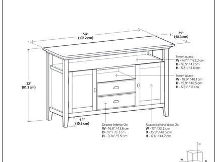 Redmond - Tall TV Media Stand - Rustic Natural Aged Brown