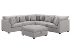 Dark Gray / 2 Pc. Symmetrical Sectional Sofa, Ottoman