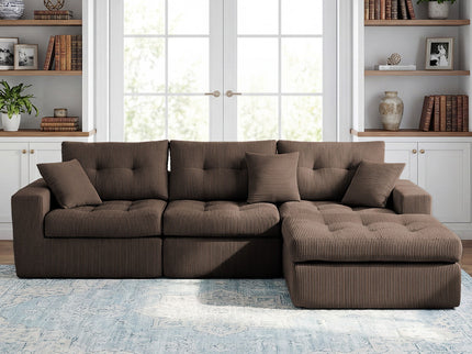 Corner Chaise L-Shaped Sectional Sofa Bed