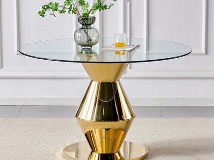Round Dining Table - Gold