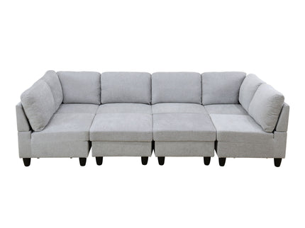 8 Piece Modular U - Shape Sectional Sofa