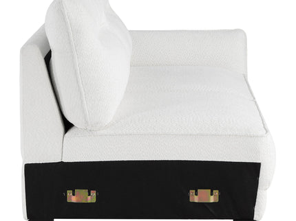 Granholm - Upholstered Curved Arm Sectional Sofa - White