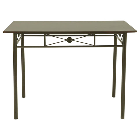5 Piece Rectangle Dining Set With Tubing Base