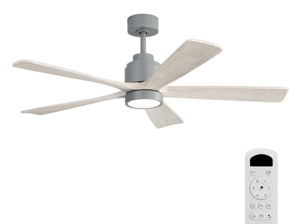 52" Ceiling Fan With Dimmable LED Light And 6 Speed Remote Control - Cement Gray
