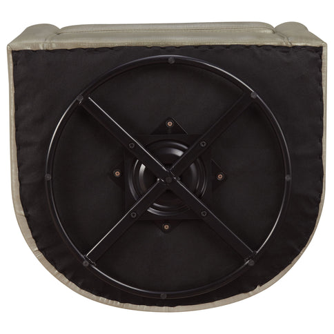 Swivel Armchair With Barrel-Back Design