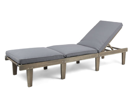 Ariana - Wood Chaise Lounge With Cushion