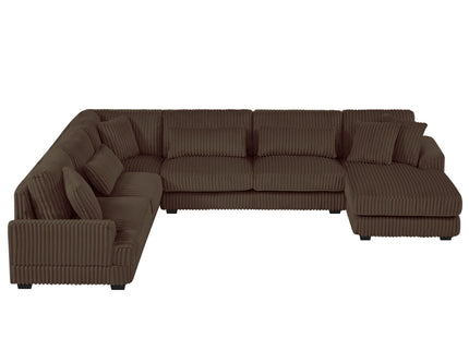 Oversized Sectional Sofa U - Shaped Sofa Couch Modern Sofa Upholstered In Soft With A Chaise Lounge For Living Room