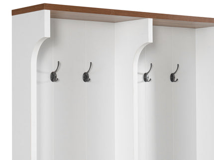 Hall Tree With Bench And Shoe Storage, 3 Large Drawers, Open Storage Shelves & Hooks