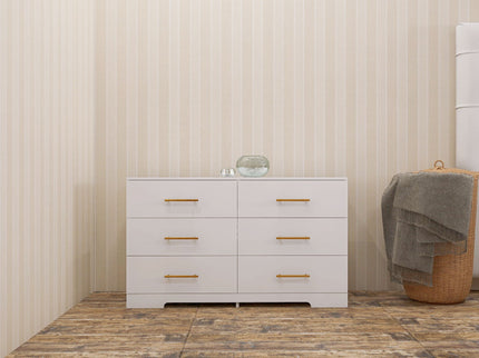 Large 6 Drawers Chest Of Drawer Dressers Table With Handle