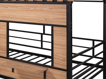 Loft Bed With Roof, Window, Guardrail, Ladder