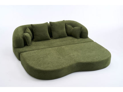 Foldable Sofa Bed, Boneless Couch Convertible Sleeper With 4 Pillows
