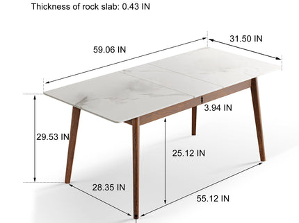 Round Corner Diagonal Leg Telescopic Table For 6 - 8 People To Meet Dining Table