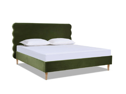 Stockholm - Modern Wavy Headboard Platform Bed
