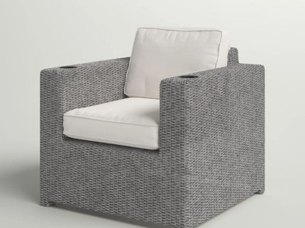 Aviara - Outdoor Club Chair Timeless Comfort With Plush Cushions - Gray Mix