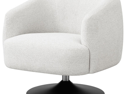Upholstered Swivel Accent Chair, 360 Degree Rotation - Beige