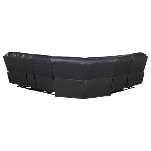 Salerno - Upholstered Power Reclining Sectional Sofa - Dark Gray