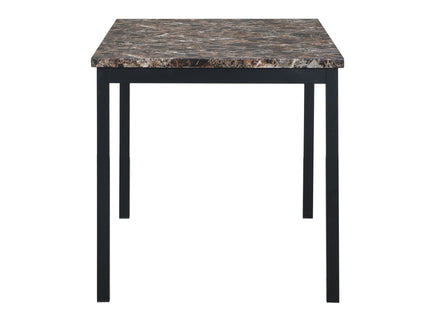 Faux Marble Top With Metal Frame Dinette Table - Black
