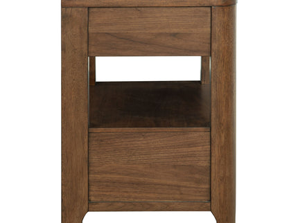 Verona - 2 Drawer Bedside Table With Hidden Storage - Walnut
