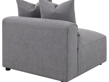 Amherst - Armless Chair With Accent Pillow - Gray