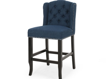 Vienna - Fabric Tufted Counter Stool With Nailhead Accents (Set of 2)