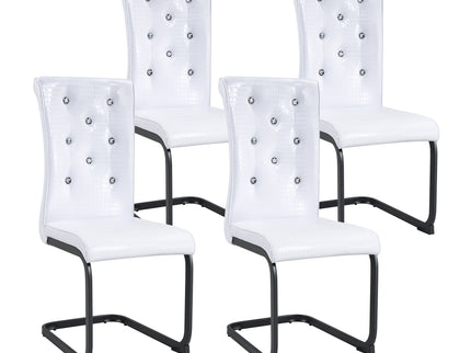 Alligator Skin Upholstered Dining Chairs
