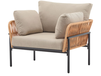 Rope Lounge Chair With Cushions For Modern Spaces