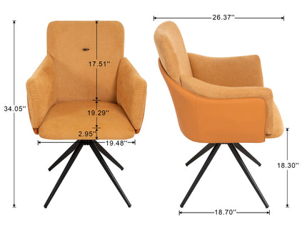 Swivel Home Office Desk Chairs With Arm (Set of 2)