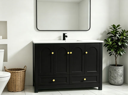Bathroom Vanity With Sink Combo, 4 Soft Close Doors And 2 Drawers