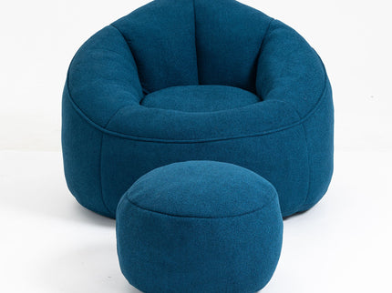 Bedding Bean Bag Sofa Chair High Pressure Foam With Footrest