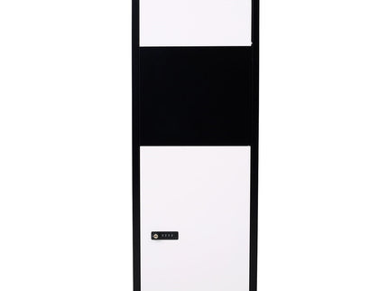 Package Delivery Box, Galvanized Steel Parcel Mailbox With Code Lock & Mounting Hardware, For Outdoor Porch, Curbside - White / Black