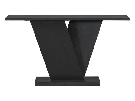 Console Table With V Shape Base, Sculptural Entryway Accent