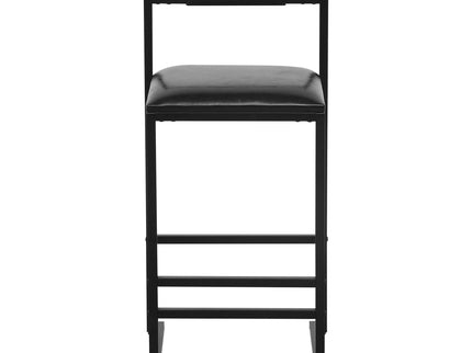 Elegant Bar Stool Set With Backrest And Footrest, Counter Height (Set of 2)