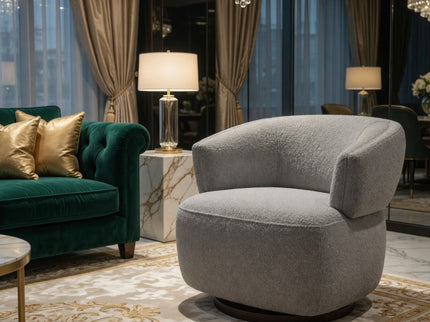 Swivel Barrel Accent Oversized Club Chair