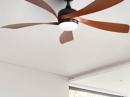 52" Indoor Ceiling Fan With 3 Color Dimmable LED Light Blades, Reversible DC Motor, Remote Control