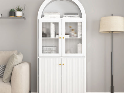 Modern Tech Inspired Dome Cabinet With LED Lighting