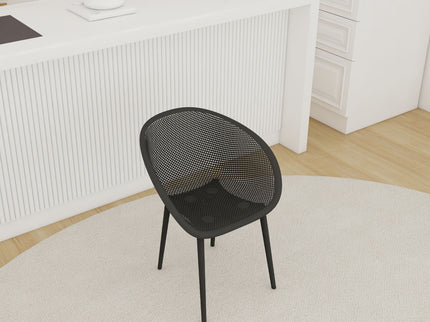 2 Piece Durable Single Chair With Hollow Out Design