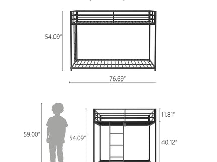 Adam - Full Over Full Bunk Bed - Black