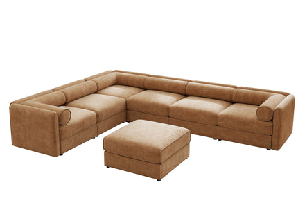 Contemporary Elegant Sofa With Storage And Ottoman