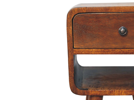 Mini Chestnut Curve Lower Bedside Nifhtstand