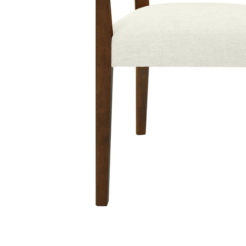 Mid Century Modern Arm Dining Chairs With Rattan Backrest