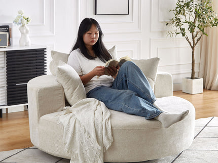 Swivel Chair With Rotating Base For Living Room