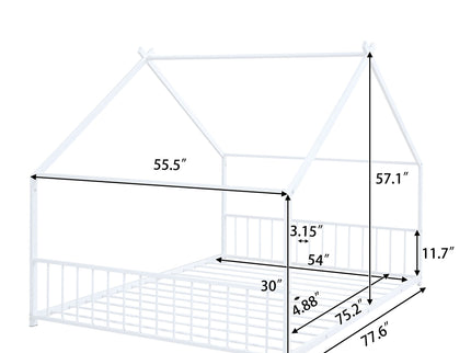 Metal House Bed