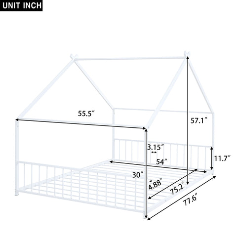 Metal House Bed