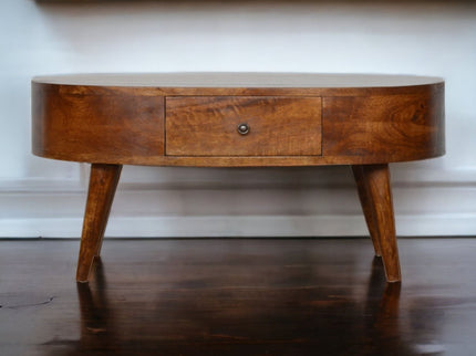 Rounded Wood Table