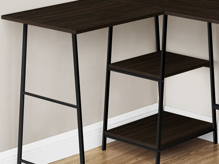 Computer Desk, Home Office, Corner, Storage Shelves, L Shape, Work, Laptop, Contemporary, Modern