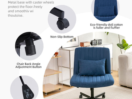 Criss Cross Office Chair With Adjustable Height, Ergonomic Design
