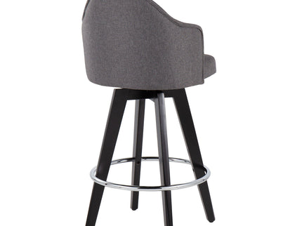 Ahoy - Contemporary Fixed Height Counter Stool With Round Footrest (Set of 2)