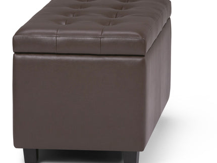 Cosmopolitan - Storage Ottoman - Chocolate Brown